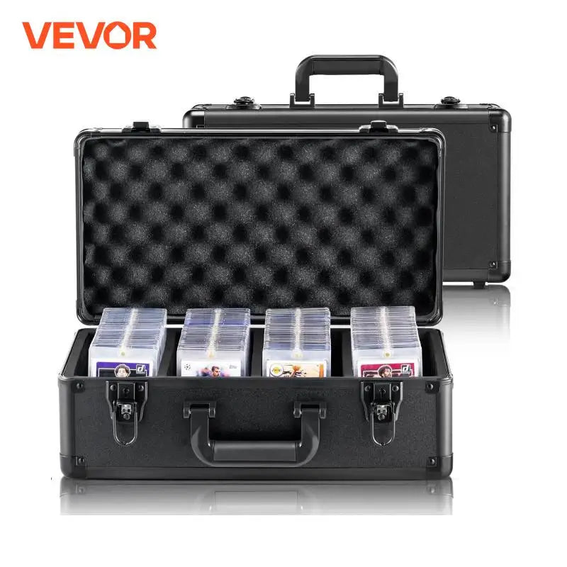 Graded Card Storage Box 4 Slots or 5 Slots with Key Lock or Coded Lock Foam Dividers for 96/108/120/162 PSA Graded Cards