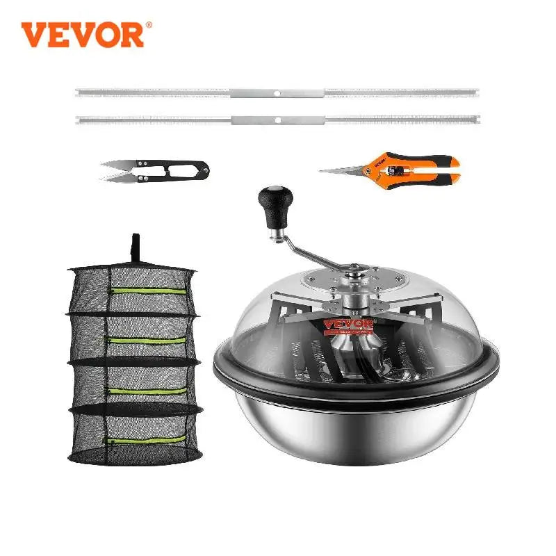 Leaf Bowl Trimmer 16",19",24" Trimmer Bowl Manual Bud Trimmer with Stainless-Steel Blades for Twisted Spin Cut Clear Dome