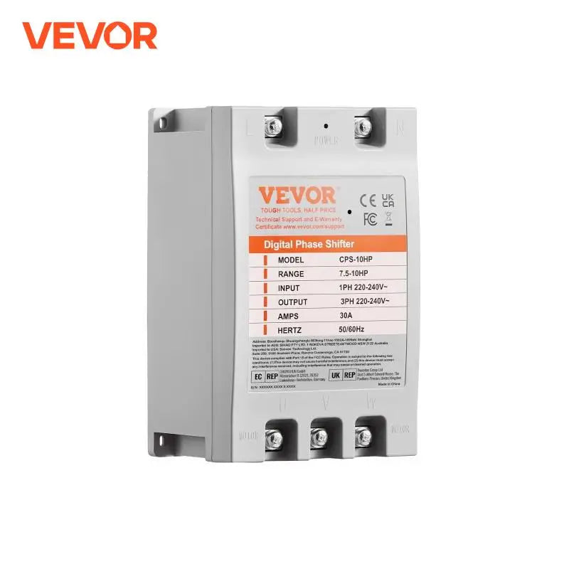 Digital Converter 5/7.5/10HP Single Phase to 3 Phase Converter Digital Phase Shifter for Residential Light Commercial Use