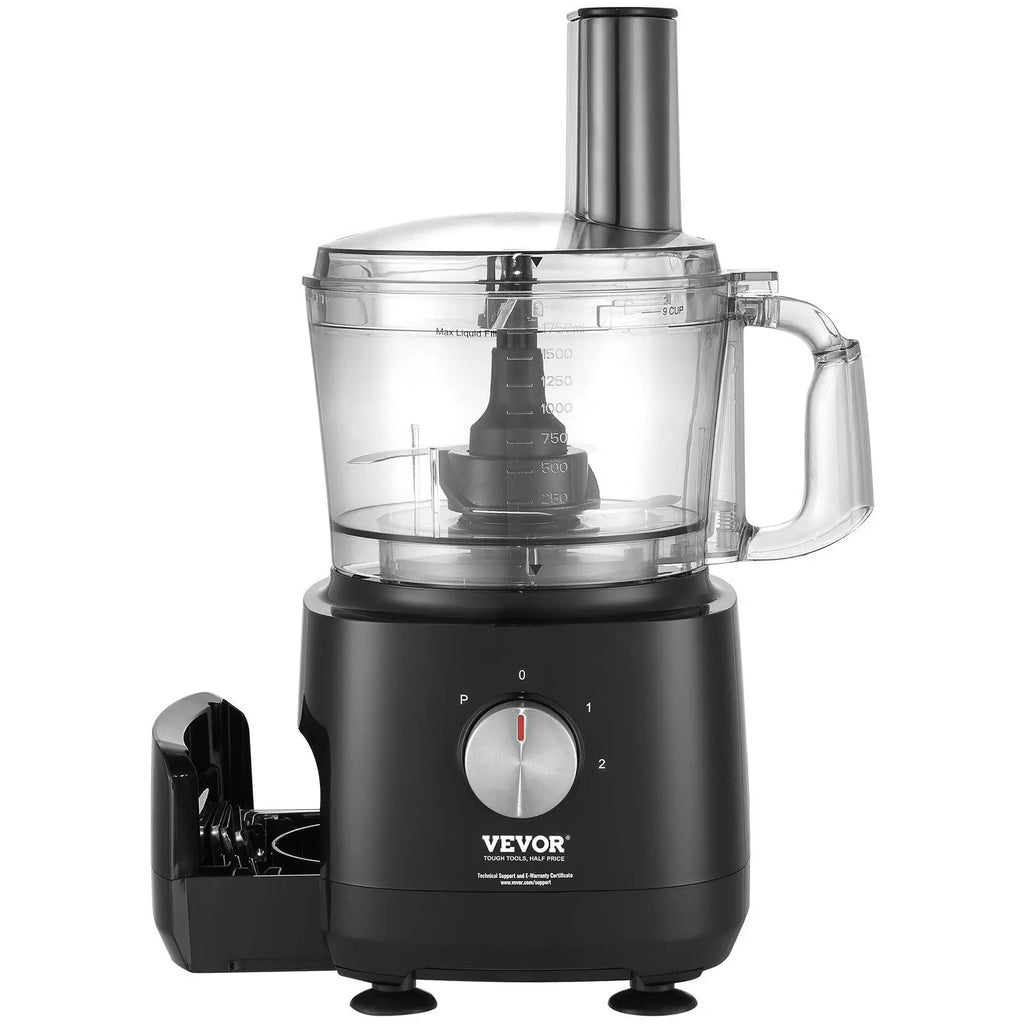 Food Processor, 9-Cup Vegetable Chopper for Chopping, Slicing, Shredding, Puree, and Kneading, 600 Watts Stainless Steel B