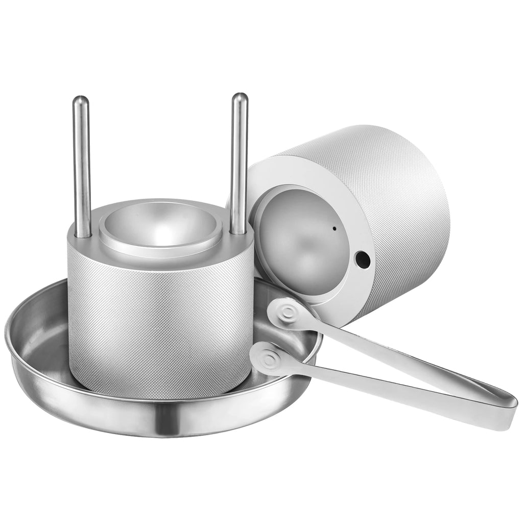53/65mm Ice Ball Press Kit Ice Ball Maker with Tong and Drip Tray Bubble-Free Making DIY Ice Ball Box for Party & Holiday