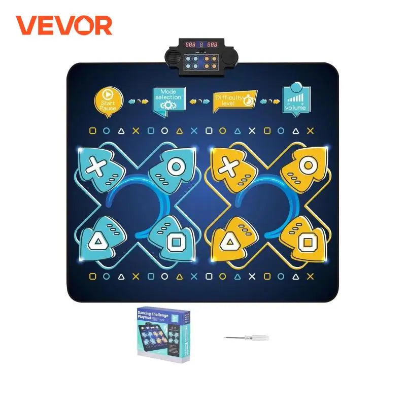 Kids Electronic Dance Mat 8-Button Music Dancing Play Pad Educational Toys with Single/Two Player Modes for Girls Gifts