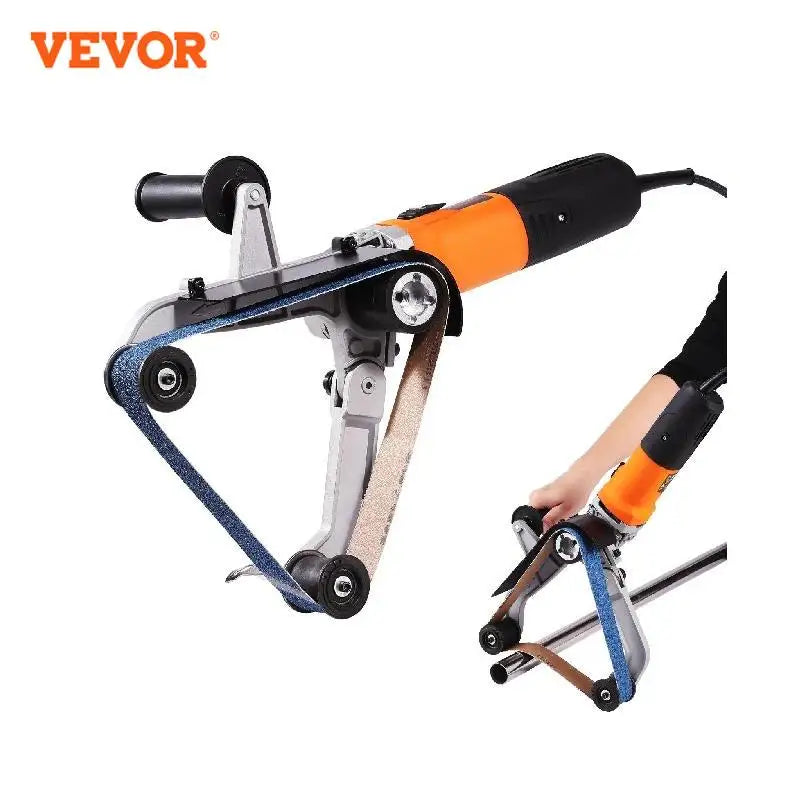 Pipe Tube Polisher Sander 1000W Pipe Belt Sander 100-3200rpm Belt Sanding Machine for Burnishing Finishing Rust Removal