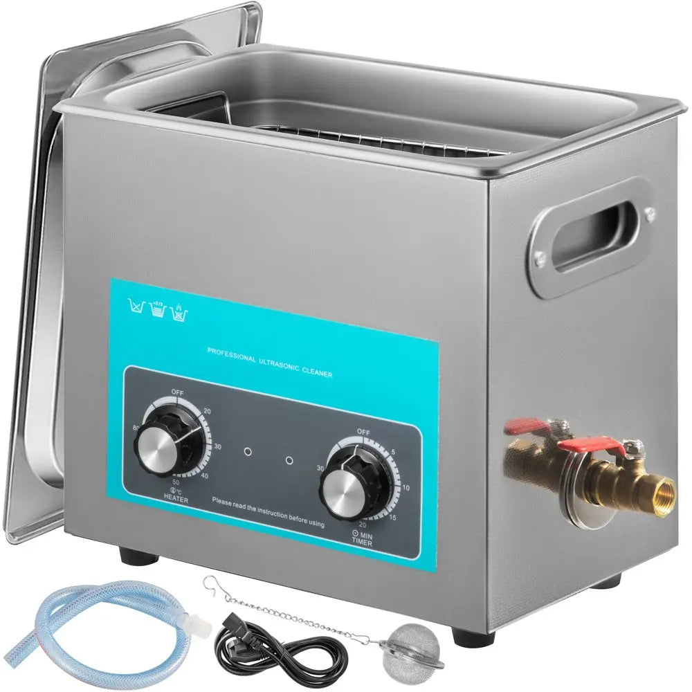 6L Ultrasonic Cleaner 304 Stainless Steel Professional Knob Control  Ultrasonic Cleaner with Heater Timer