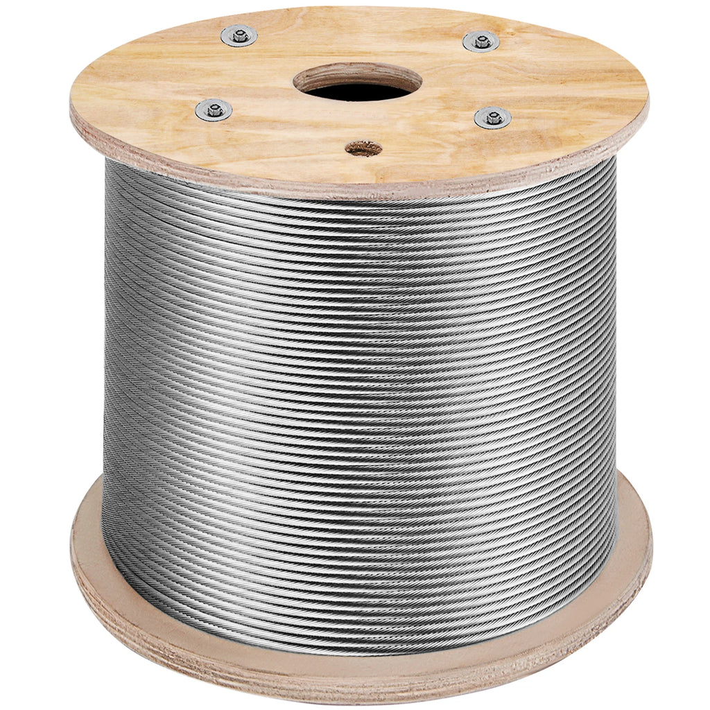 316 Stainless Steel Cable 1/8" Steel Cable Wire Rope 150/300M Cable Railing Transport Wire Rope Cable for Railing Decking