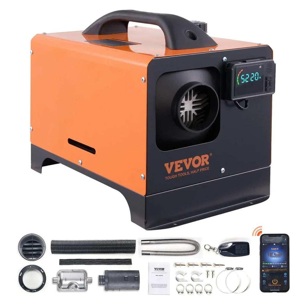 Diesel Heater Car Heater 5/8KW 12V All in One with Silencer Remote Control for Car Truck Boat RV Parking Diesel Heater