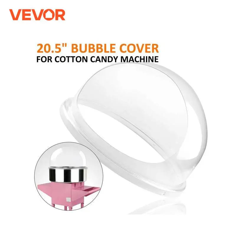 21" Commercial Cotton Candy Machine Cover Clear Floss Sugar Maker Bubble Shield Dome Childrens Party Holiday Celebration