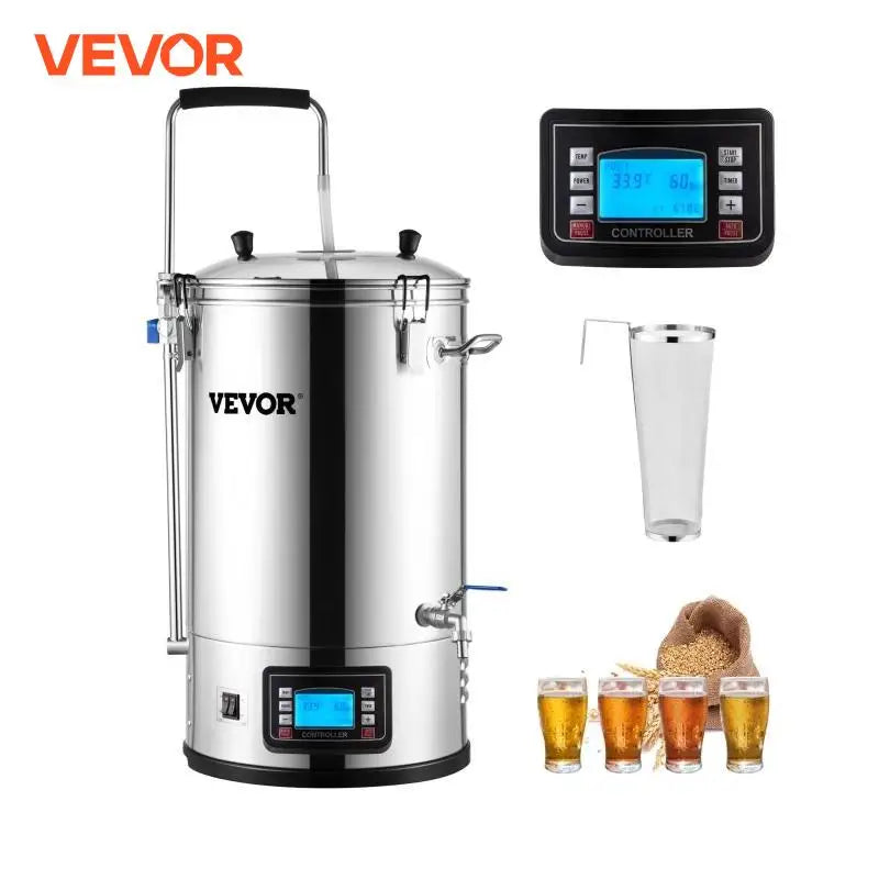35L 110/220V 304 Stainless Steel All-in-One Home Beer Brewer Electric Brewing System with Pump Brewing Beer Equipment Kit