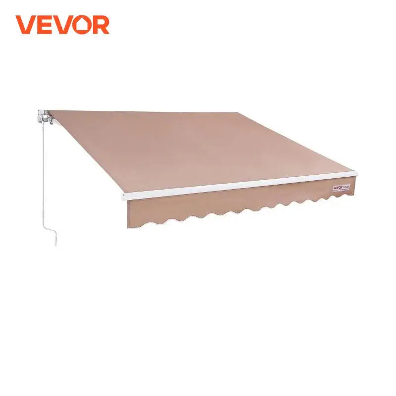 Manual Retractable Awning Outdoor  Awning Retractable Sun Shade Water-Resistant Polyester Patio Door Window for Backyard
