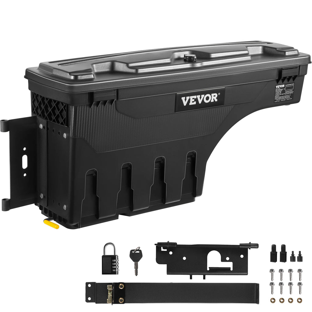Truck Bed Storage Box, Waterproof ABS Wheel Well Tool Box 6.6 Gal/20 L, Compatible with Dodge Ram 1500 2019-2021